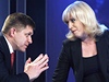 Robert Fico a Iveta Radiov v povolebn debat